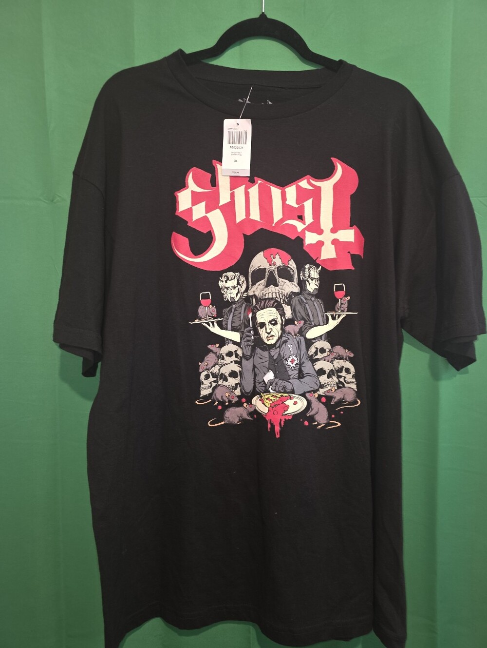 Ghost Band Black Graphic Tee - Cherry Pie NWT Size XL